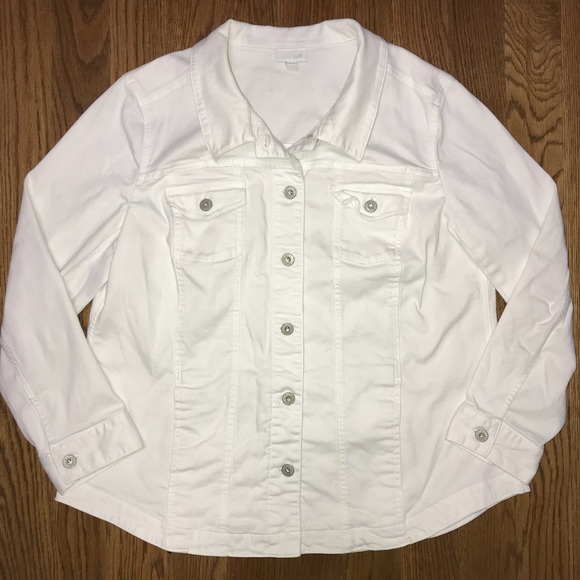 j jill white denim jacket
